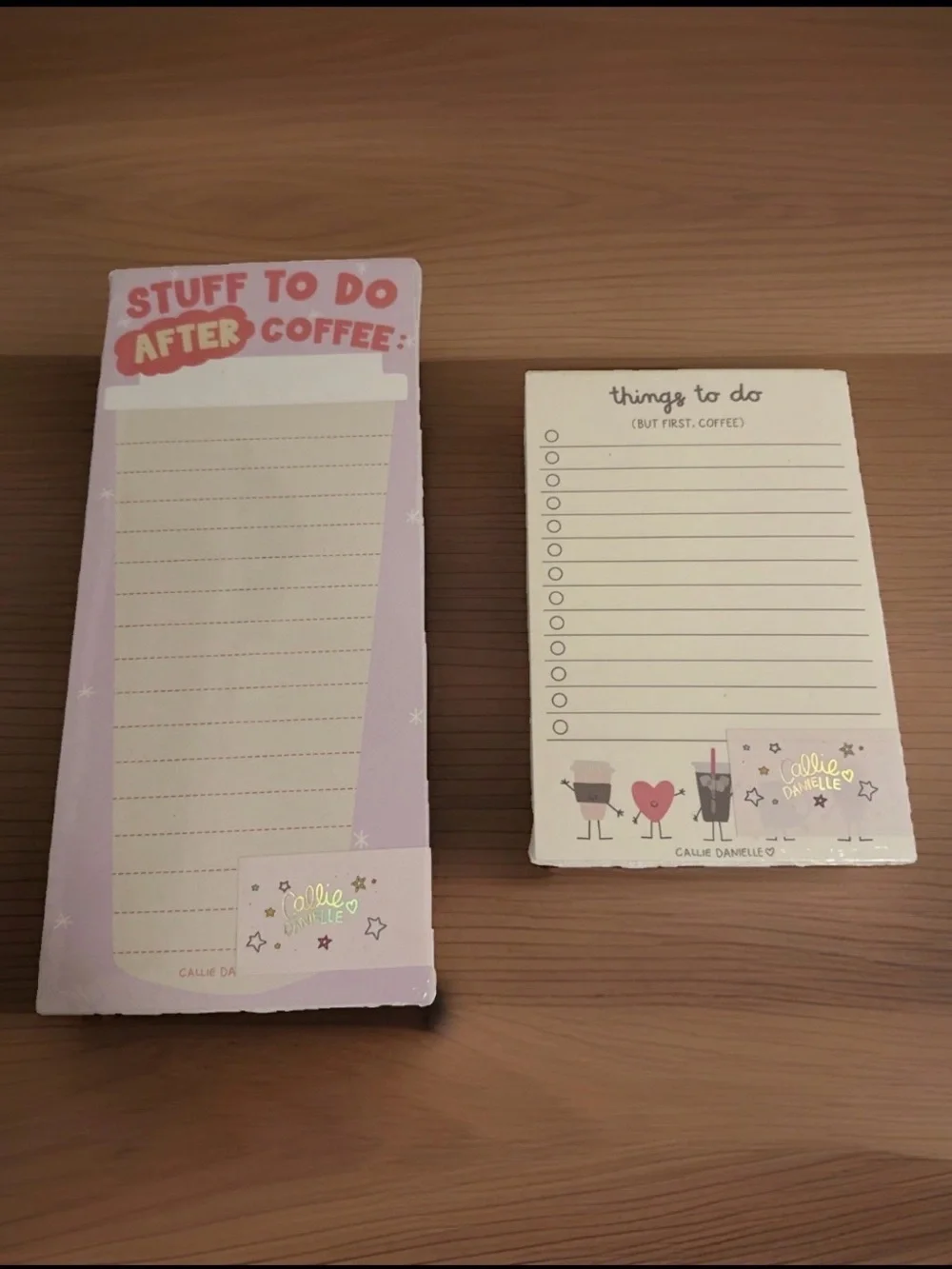 2 Unopened Notepads Things To Do (But First, Coffee)  & Stuff To Do After Coffee